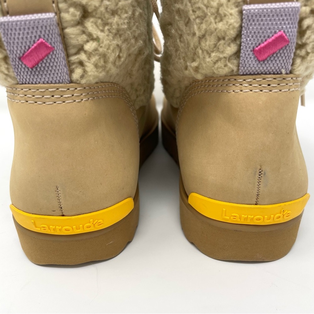 Larroude Cream Lace Up Boots - Picture 13 of 16